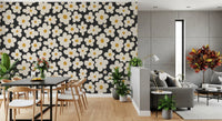 Retro-Blumenmuster Wandbild
