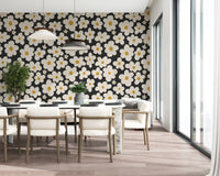 Retro-Blumenmuster Wandbild
