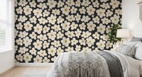 Retro-Blumenmuster Wandbild