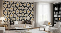 Retro-Blumenmuster Wandbild