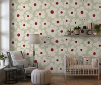 Murale da parete Retro Sage Daisy Meadow