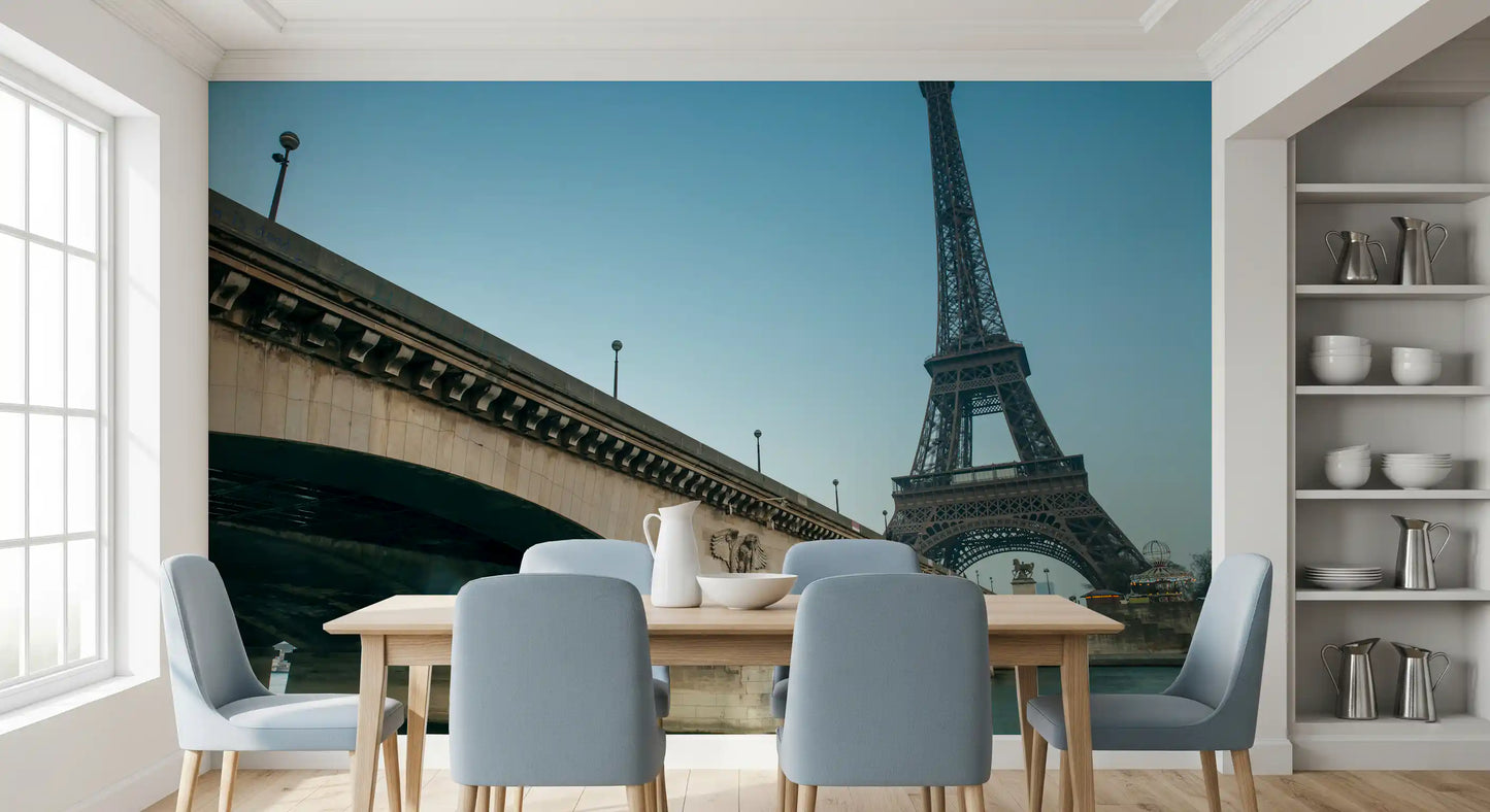 Parisian Riverside Landmark Wall Mural