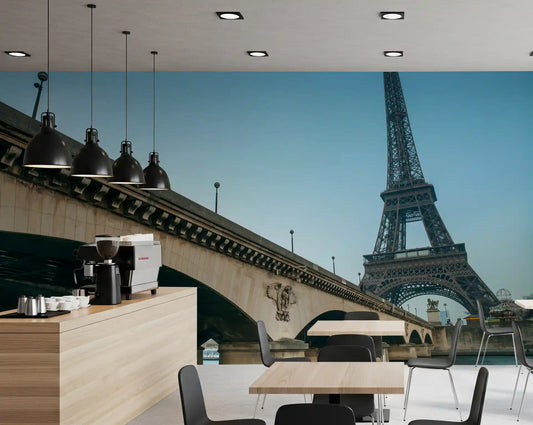 Parisian Riverside Landmark Wall Mural