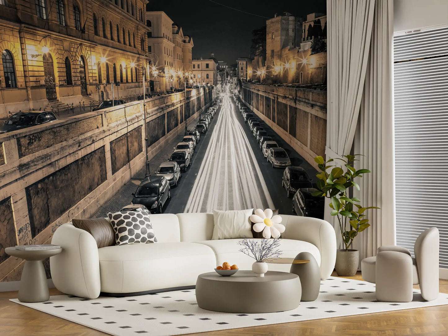 Nocturnal City Light Motion Wall Mural