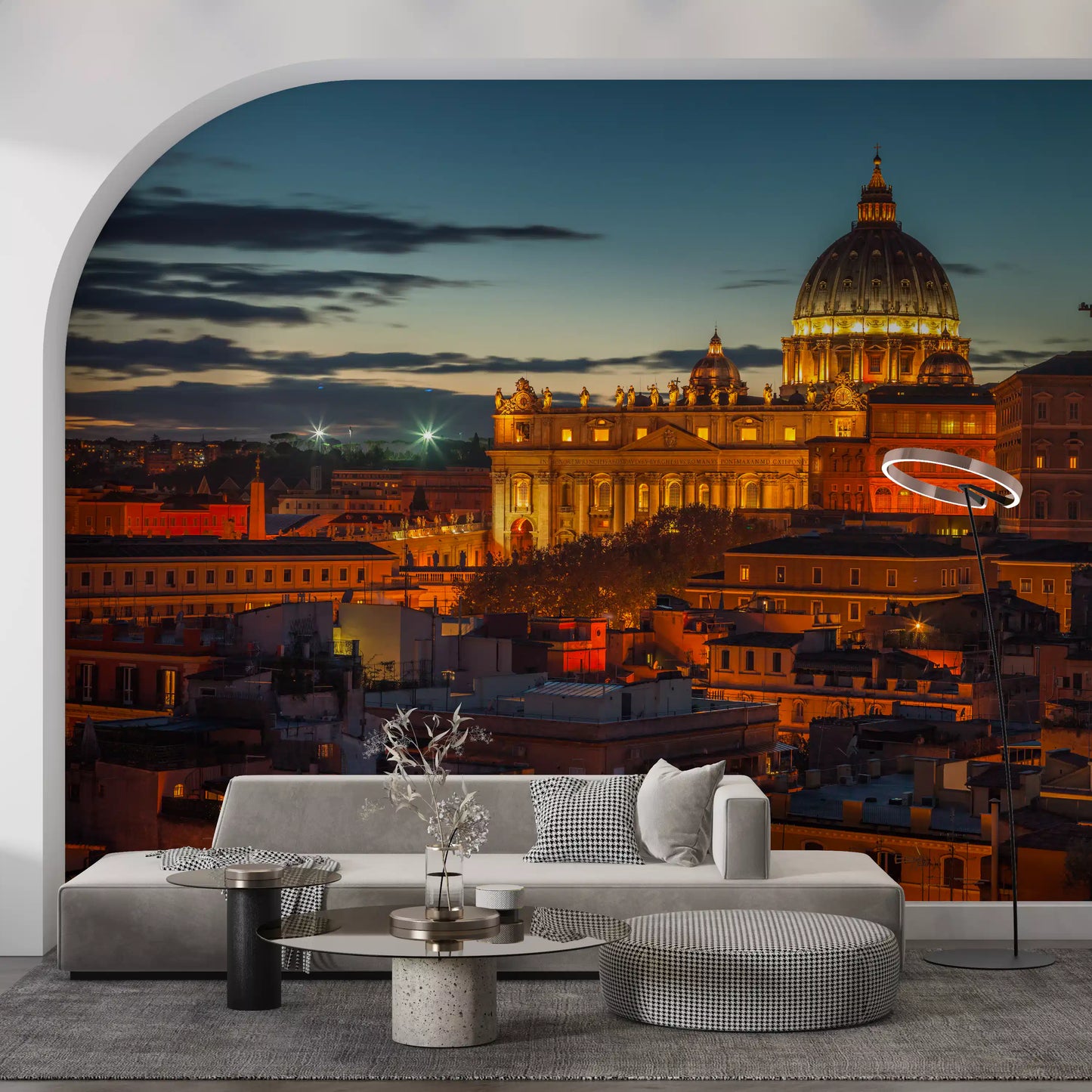 Roman Twilight Basilica View Wall Mural