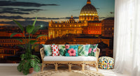 Roman Twilight Basilica View Wall Mural