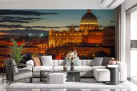 Roman Twilight Basilica View Wall Mural