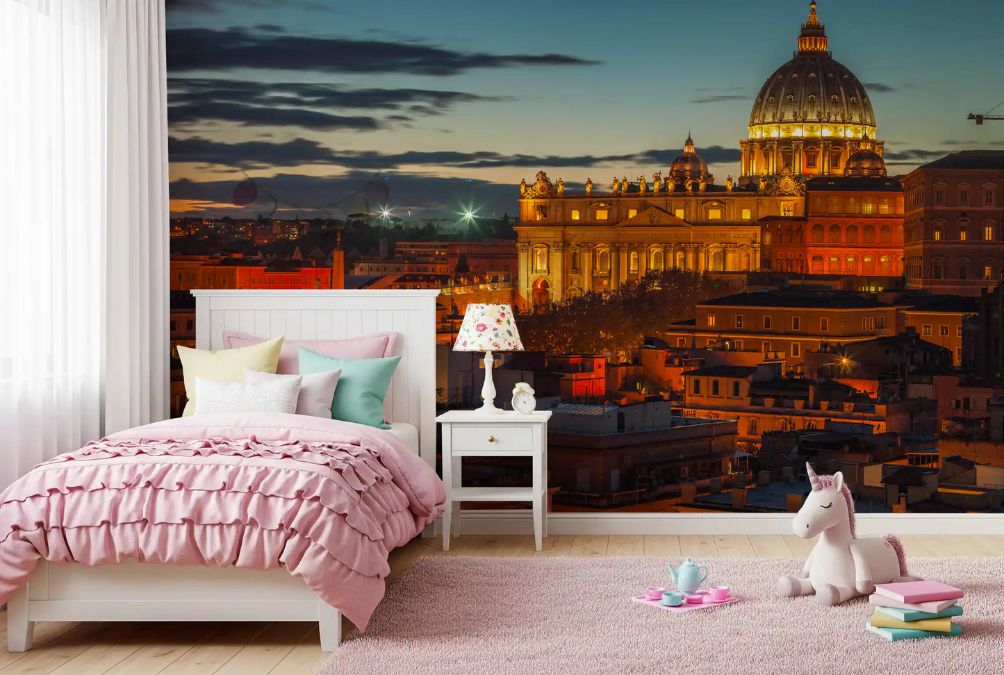Roman Twilight Basilica View Wall Mural