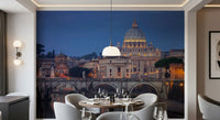 St. Peter’s Basilica Twilight Panorama Wall Mural