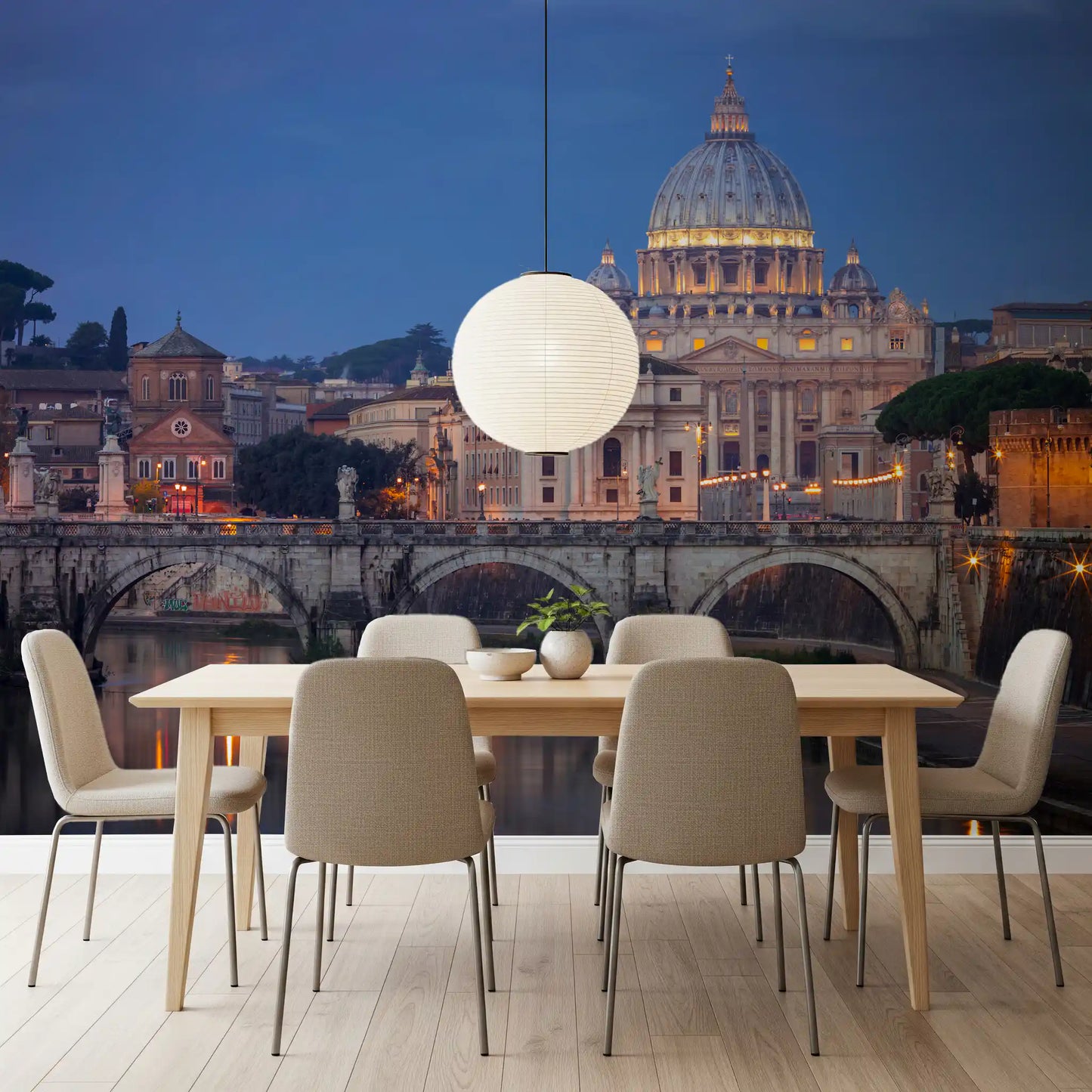 St. Peter’s Basilica Twilight Panorama Wall Mural
