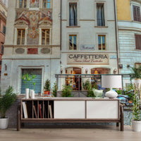 Italian Piazza Street Scene Wall Mural