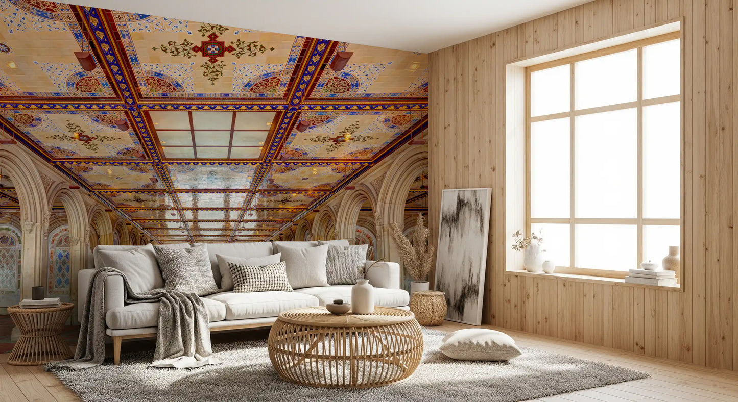 Minton Tile Arkitektonisk Bue Vægmaleri