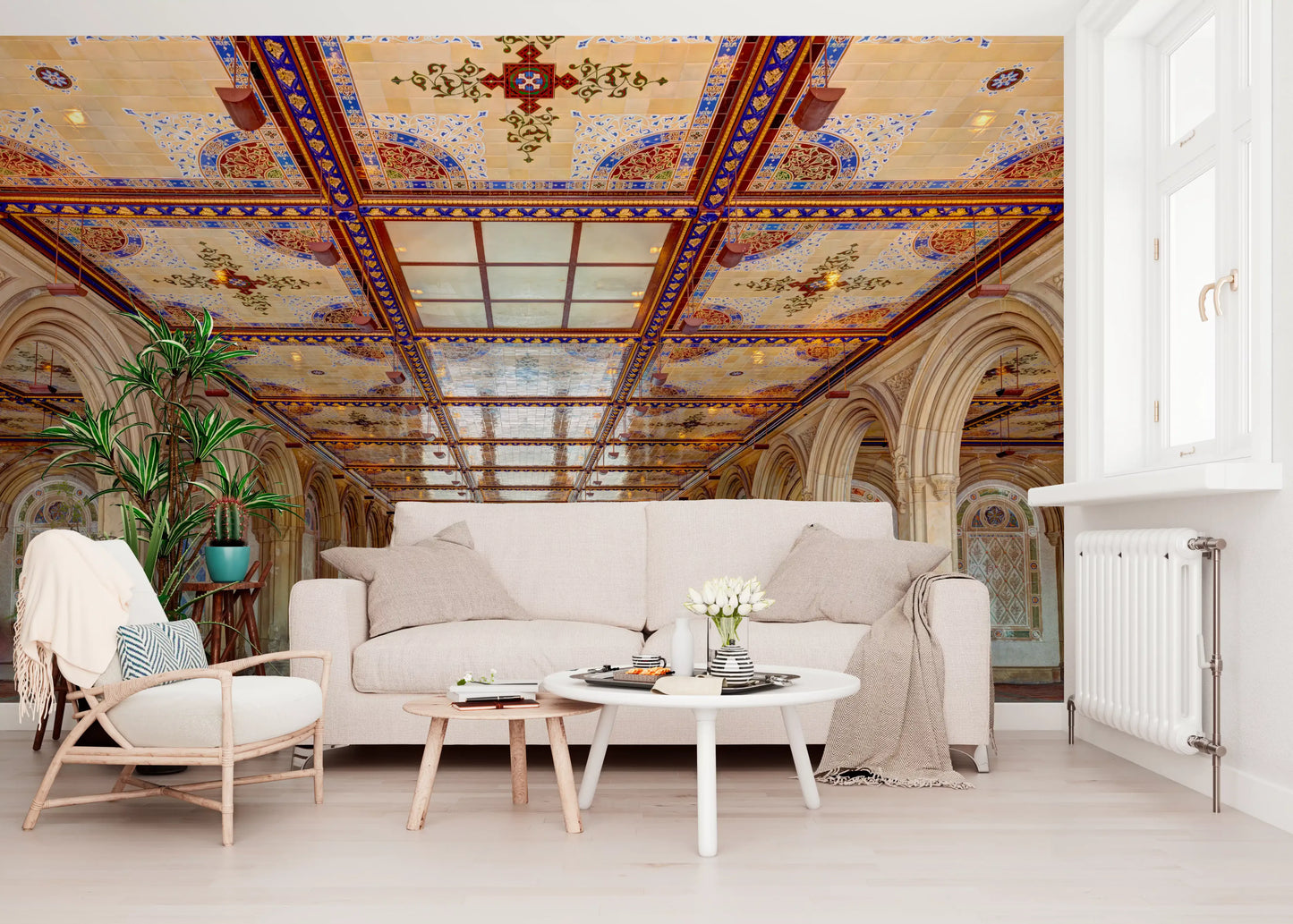 Minton Tile Arkitektonisk Bue Vægmaleri