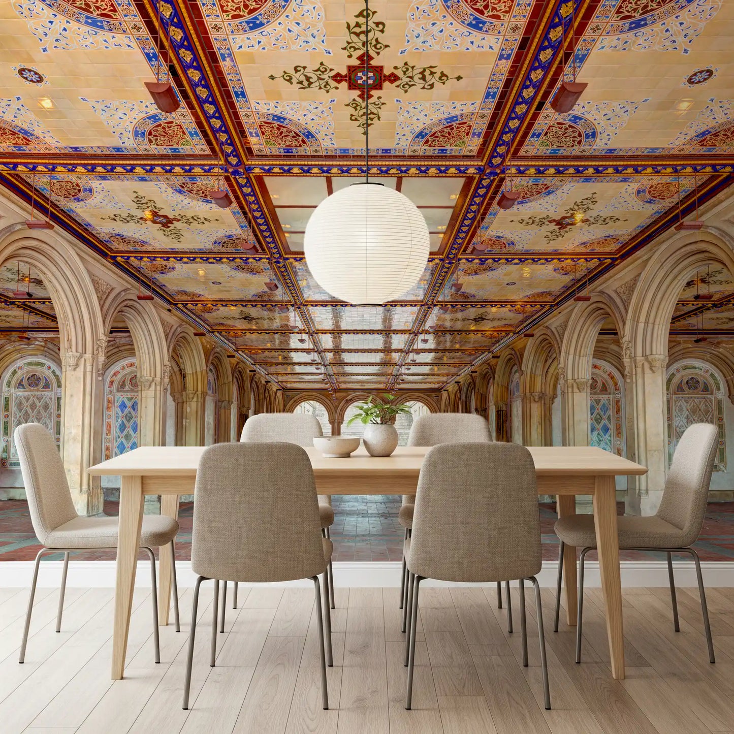Minton Tile Arkitektonisk Bue Vægmaleri