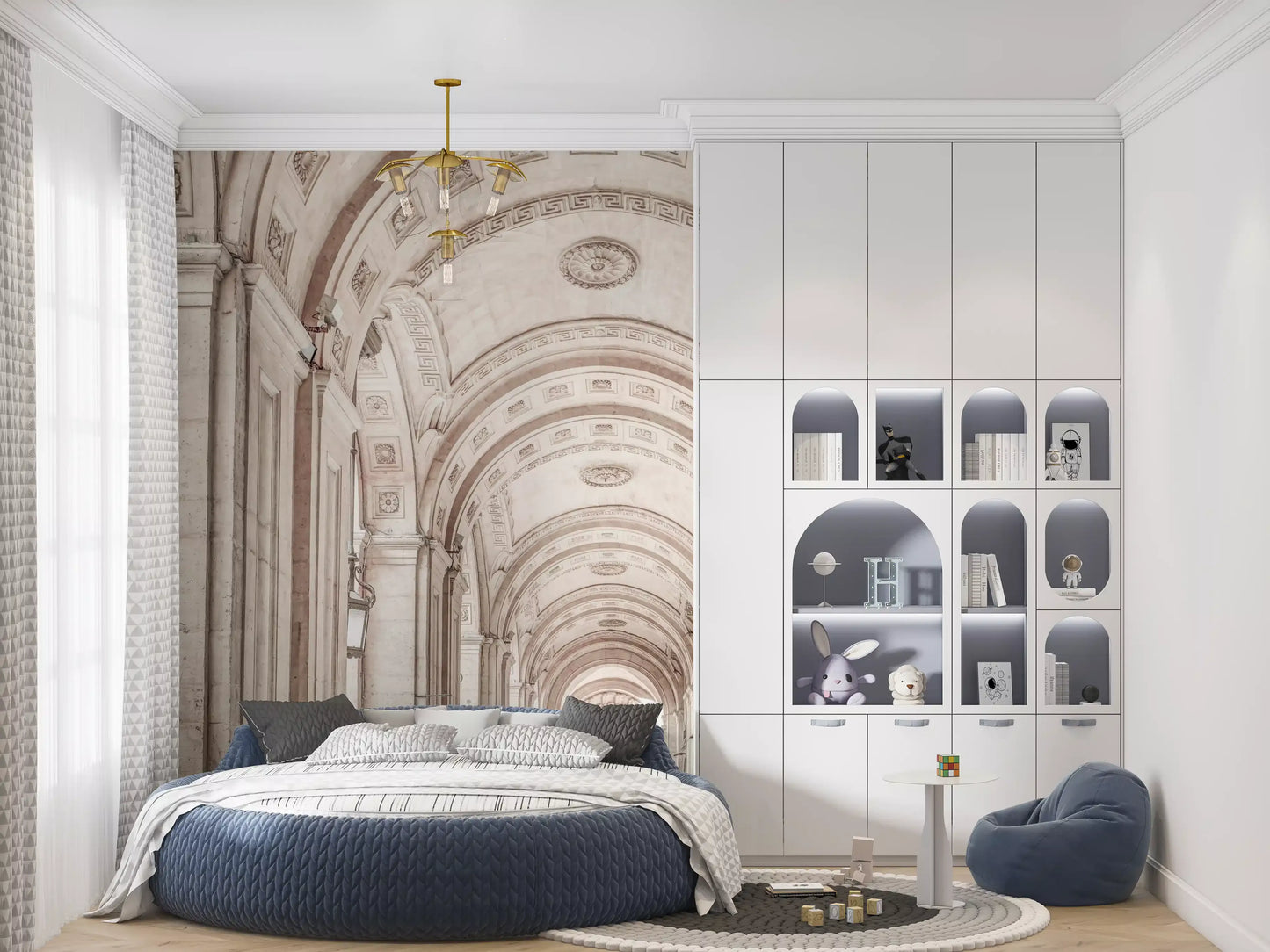Neoklassizistisches Wandbild mit Steinbogen