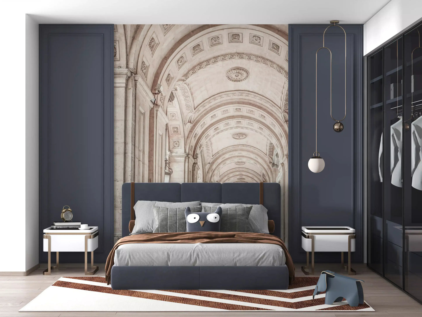 Neoklassizistisches Wandbild mit Steinbogen