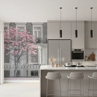 Keväinen magnolia Urban Bloom -seinämaalaus