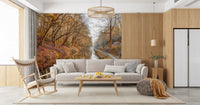 Herbstliche Kanalreflexionen Wandbild