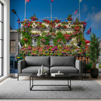 London blomsterpub udvendig vægmaleri