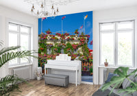 London blomsterpub udvendig vægmaleri