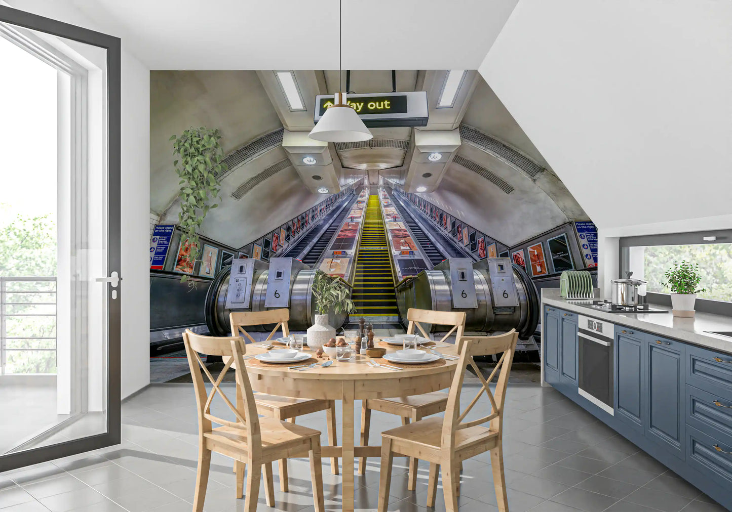 Metropolitan Underground Transit Wall Mural