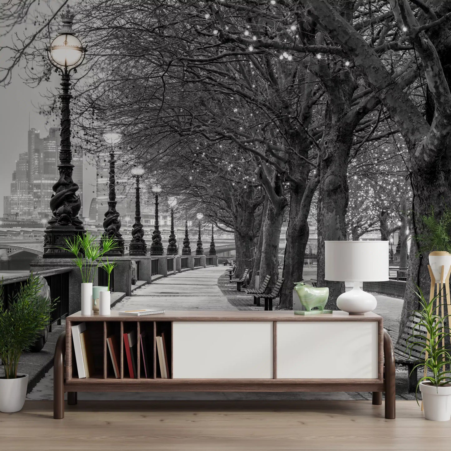 London River Promenade Wall Mural