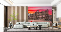 Wandbild Urban Red Umbrella Sunset