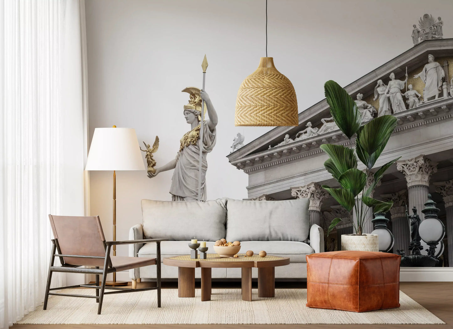 Athena Klassische Statue Architektur Wandbild