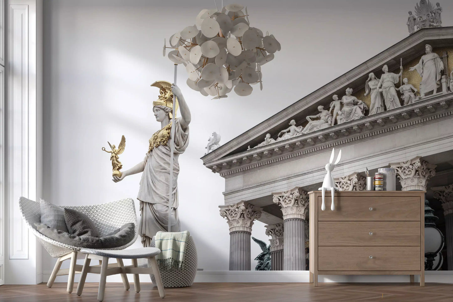 Athena Klassische Statue Architektur Wandbild