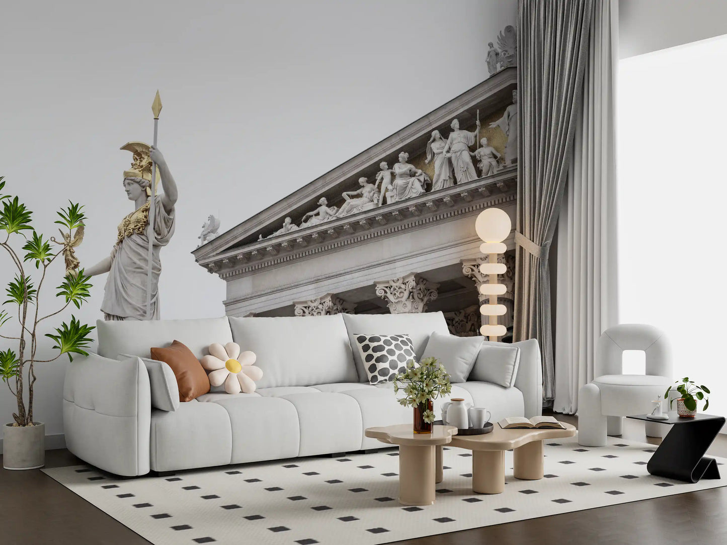 Athena Klassische Statue Architektur Wandbild