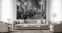 Historic European Restaurant Street Wall Mural
