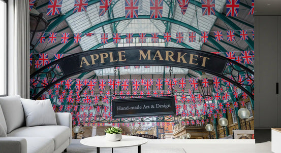 Covent Garden Union Jack fejring vægmaleri