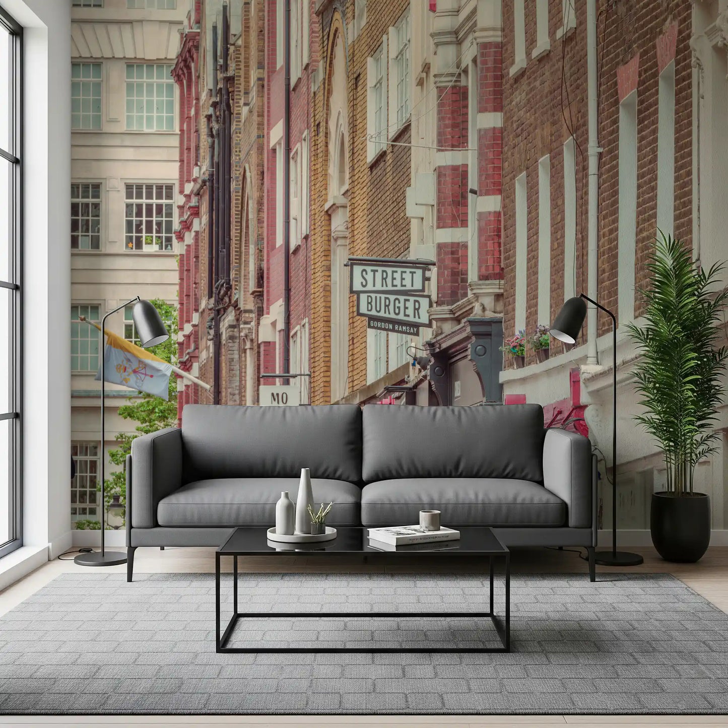 Mural ścienny Miejska sceneria Londynu