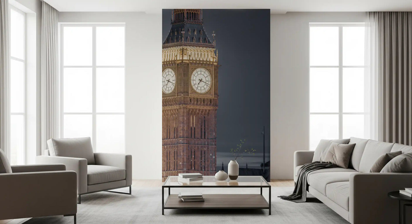 Carta da parati murale con scena del crepuscolo della Torre dell'Orologio di Londra