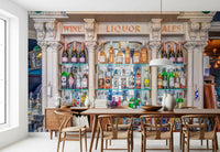 Fresque murale classique pour arrière-bar de taverne