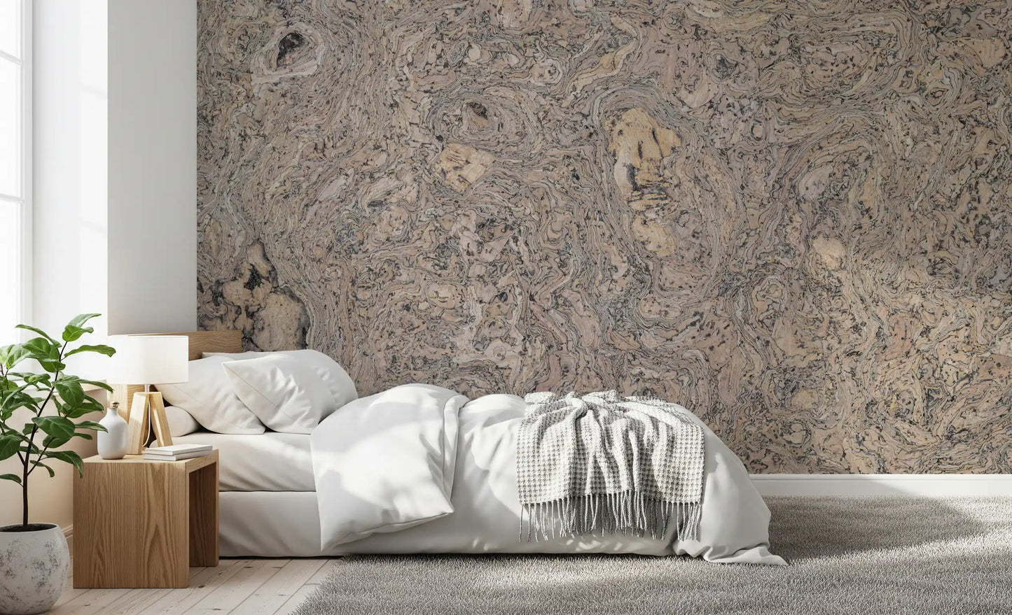 Wandbild mit natürlicher Korkmaserung