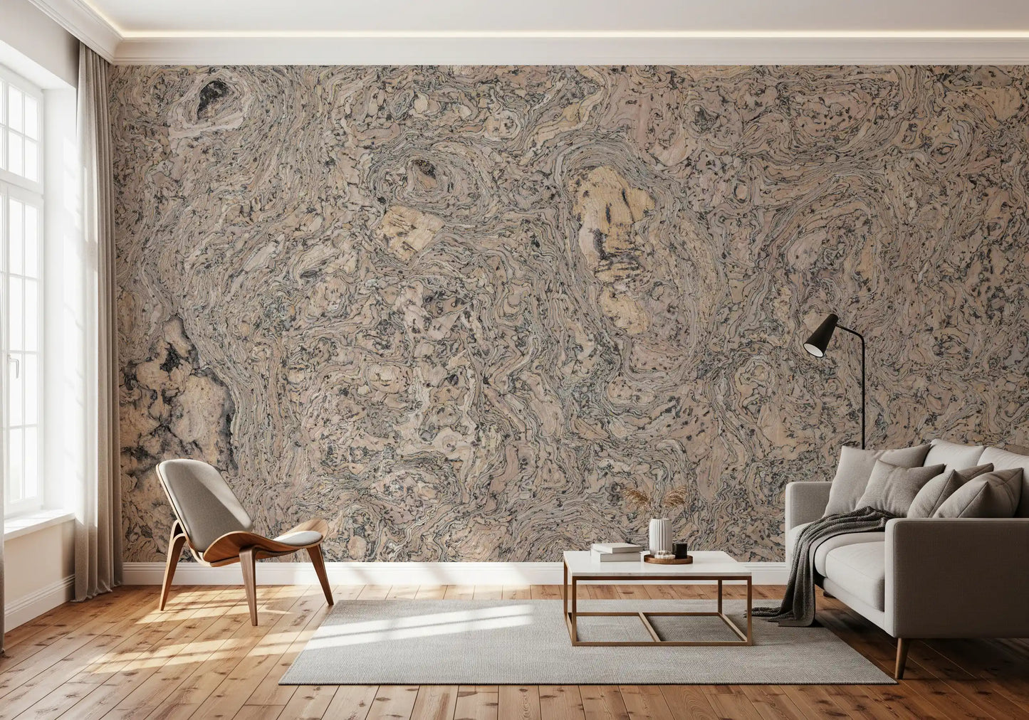 Wandbild mit natürlicher Korkmaserung