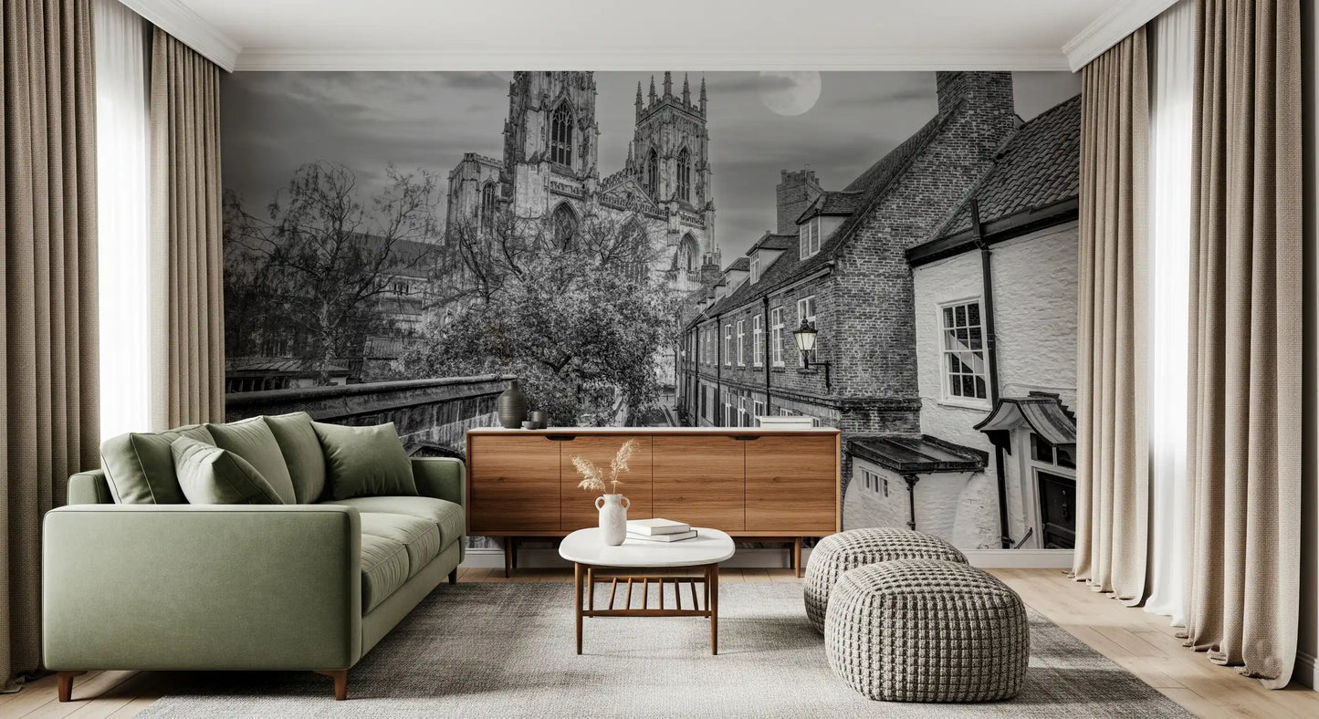 York Minster Mondschein Gasse Wandbild