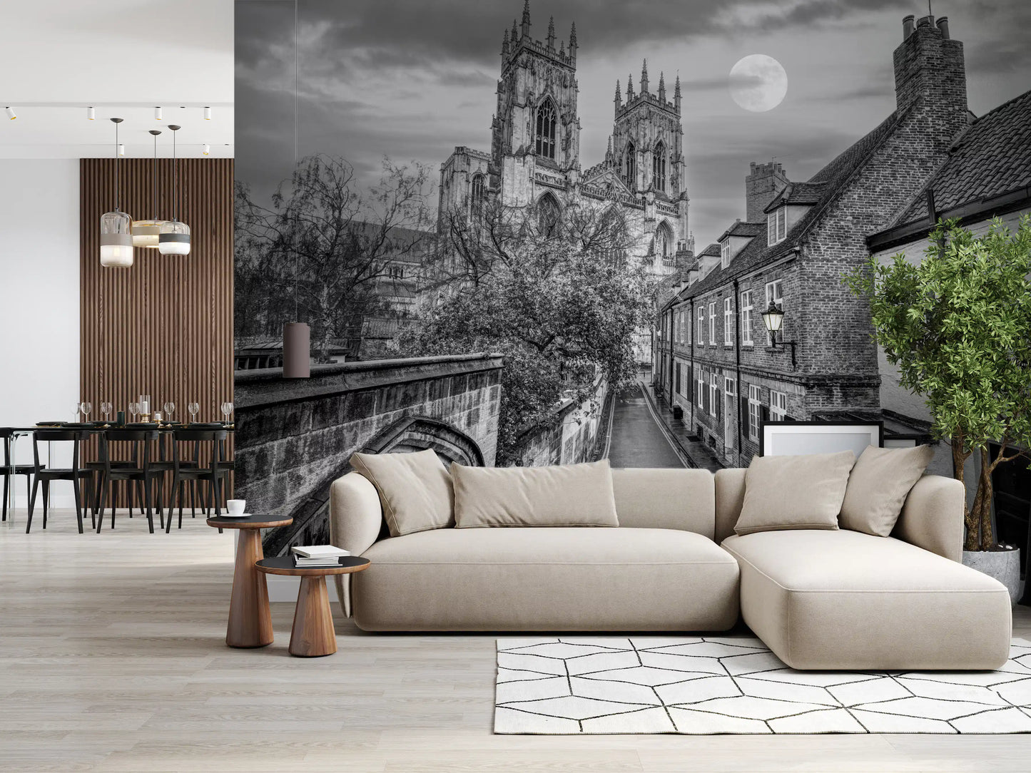York Minster Mondschein Gasse Wandbild