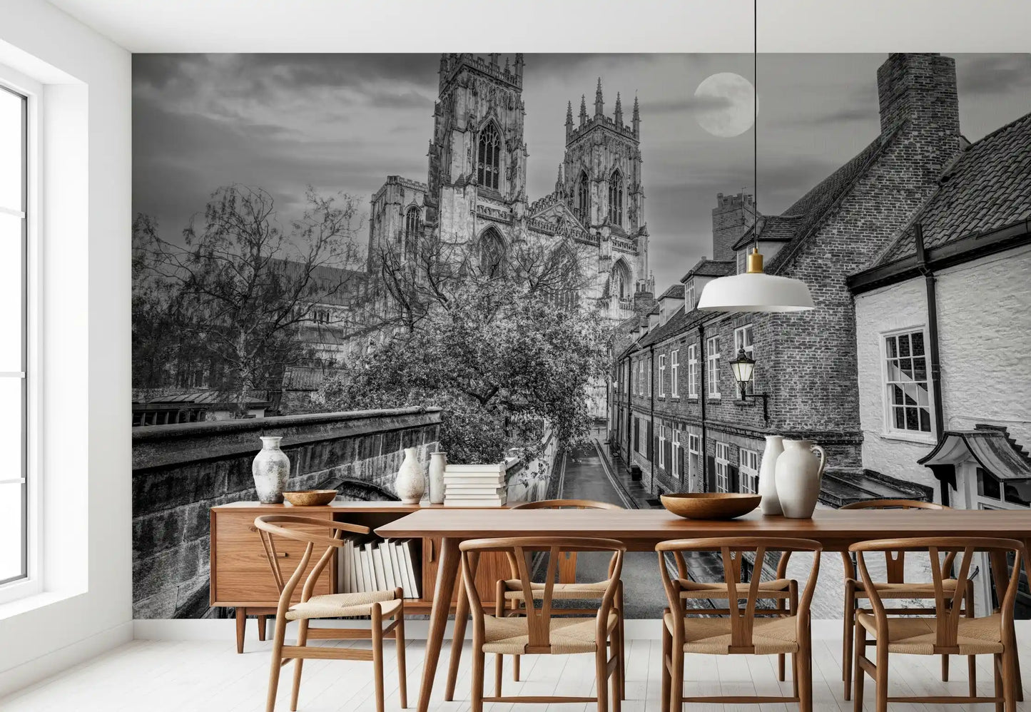 York Minster Mondschein Gasse Wandbild