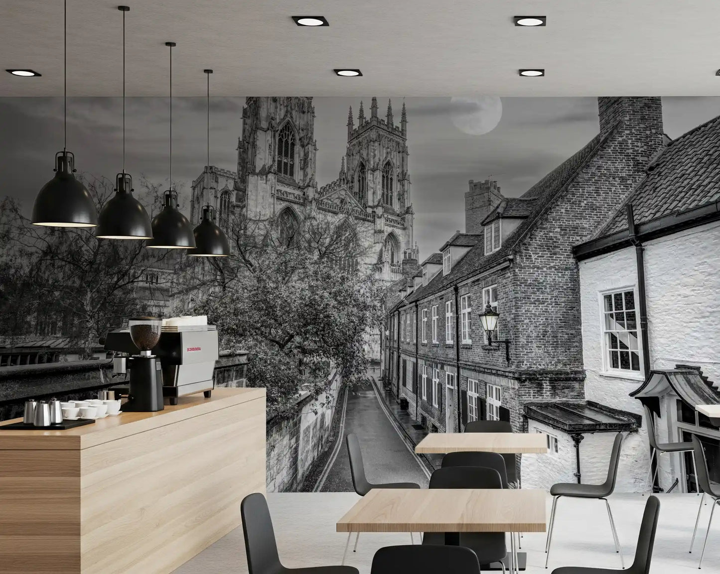 York Minster Mondschein Gasse Wandbild