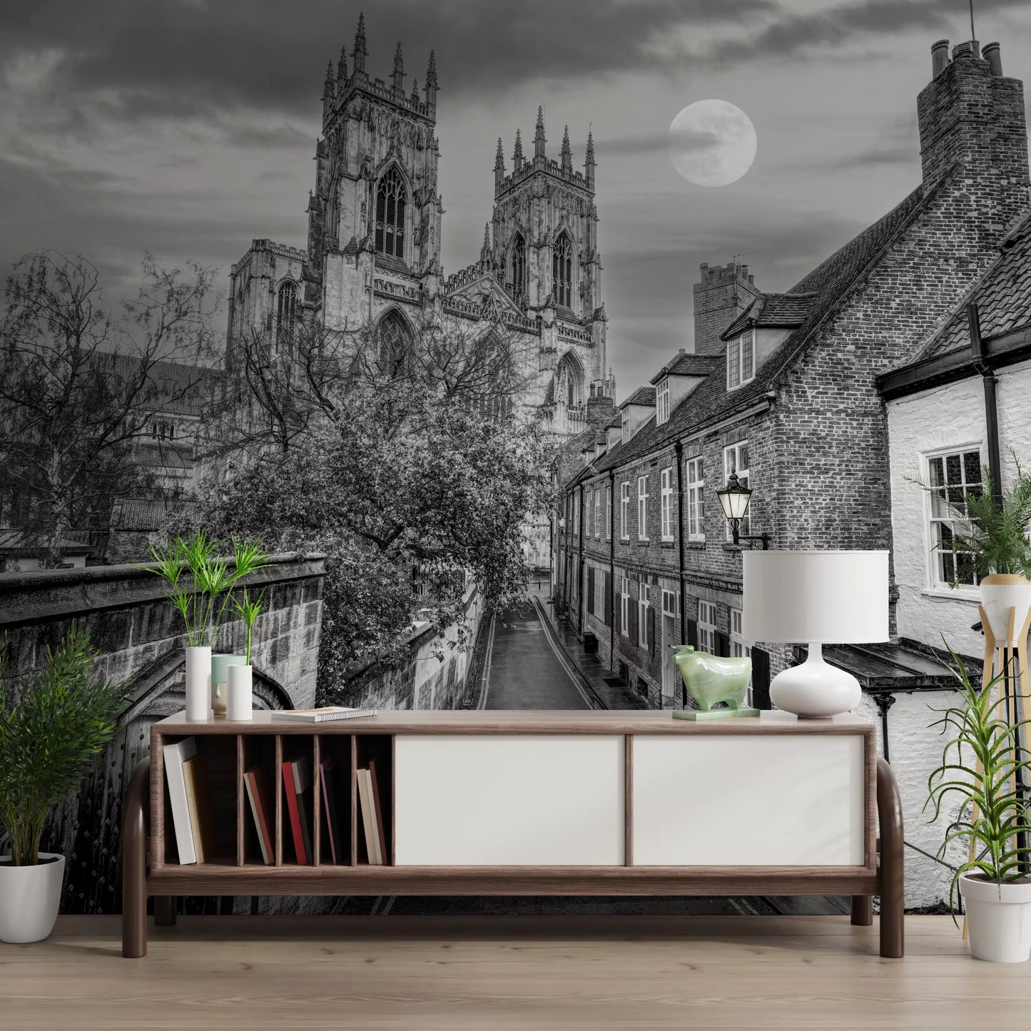 York Minster Mondschein Gasse Wandbild