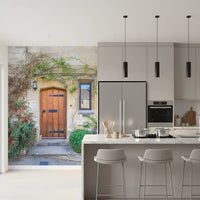 Cotswold Stone Cottage Entrance Wall Mural