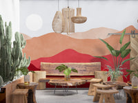 Crimson Mountain Horizon Muurdecoratie