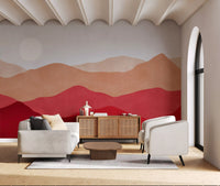 Crimson Mountain Horizon Muurdecoratie