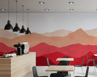 Crimson Mountain Horizon Muurdecoratie