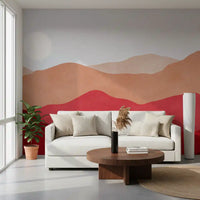 Crimson Mountain Horizon Muurdecoratie
