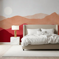 Crimson Mountain Horizon Muurdecoratie