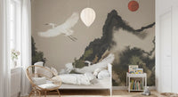 Tapet mural peisaj montan Zen Heron