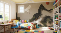Tapet mural peisaj montan Zen Heron